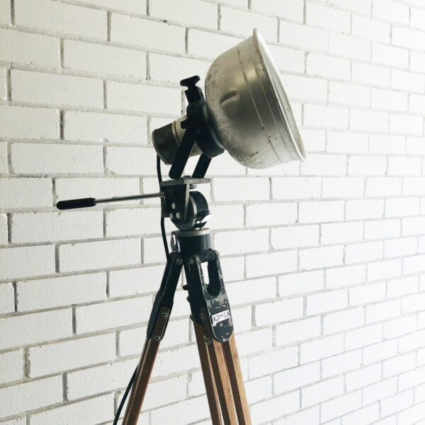 Vintage Industrial Miller Tripod Floor Lamp