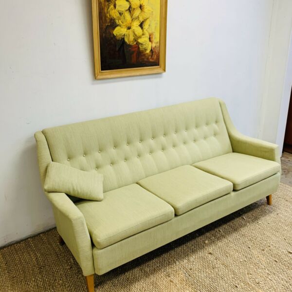 Vintage Mid Century Danish 3 Seater Lounge Sofa