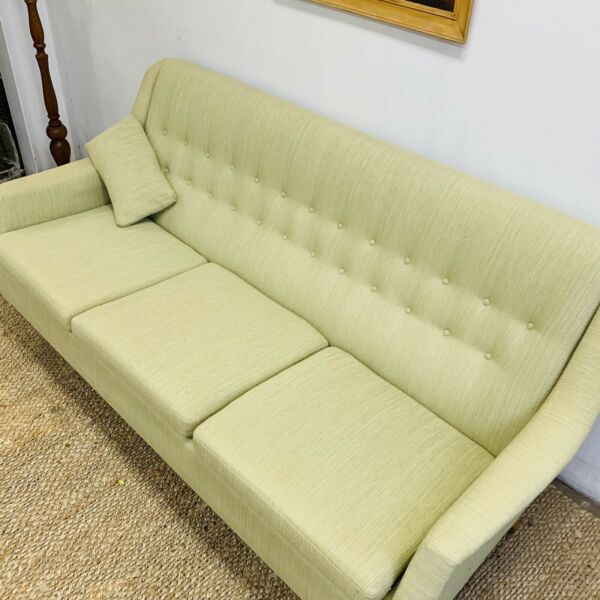 Vintage Mid Century Danish 3 Seater Lounge Sofa