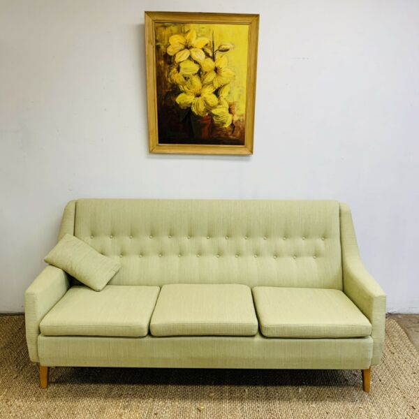 Vintage Mid Century Danish 3 Seater Lounge Sofa