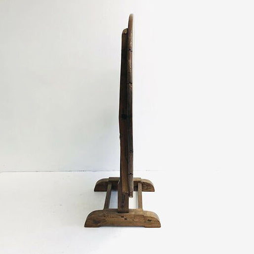 Vintage Round French Vigneron Tilt Top Wine Tasting Table