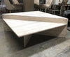 Vintage Open Grain Two Tier Travertine Origami Coffee Table