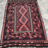 Vintage Wool Kilim Diamond Patterned Rug