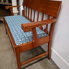 Vintage 1920's Upholstered Maple Bench Seat