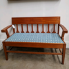 Vintage 1920's Upholstered Maple Bench Seat