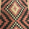 Hand Woven Wool Kilim Rug Brown Trim