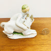 Vintage 1950's Young Border Guard with Dog Russian Porcelain Figurine