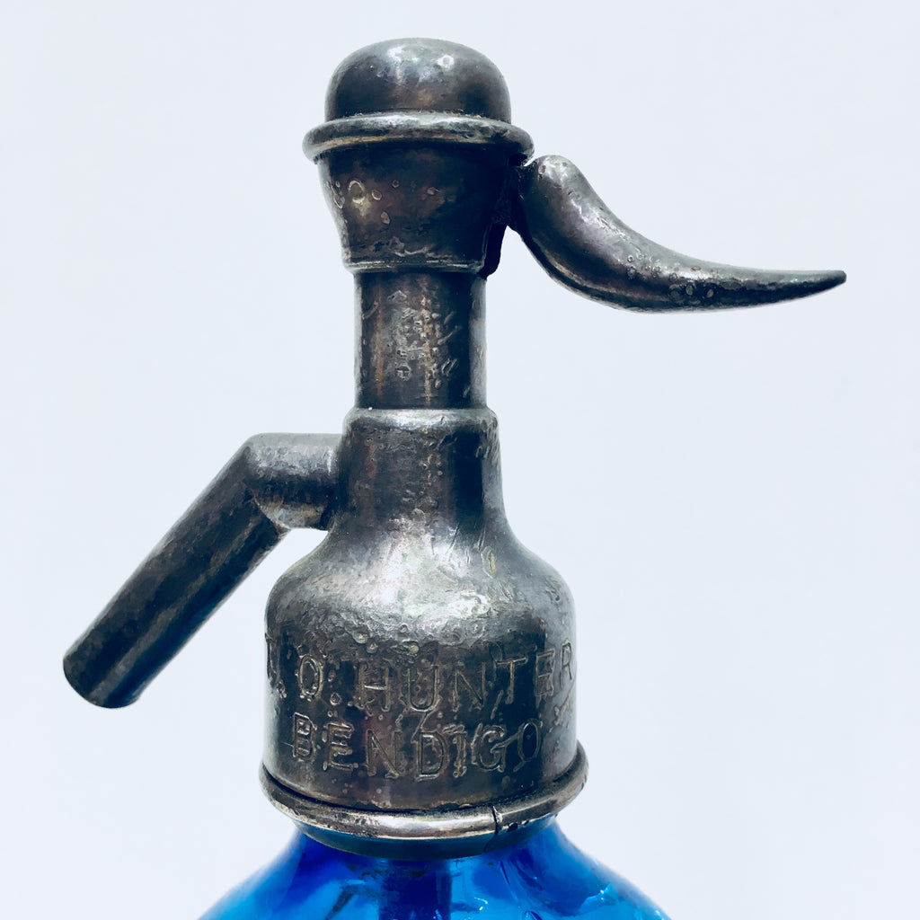 Antique Blue Glass Soda Bottle The Design Ark