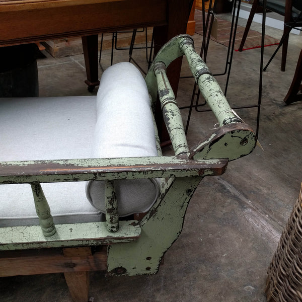 Antique Miners Chaise Lounge Daybed Chaise