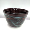 Purple marbled vintage art glass bowl