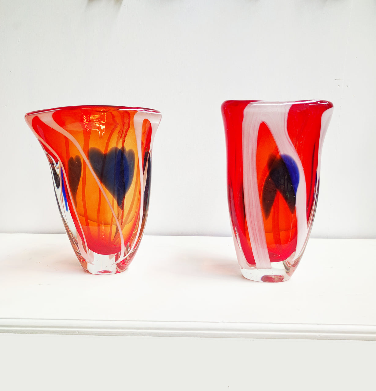 1980's Italian Art Glass Vases 