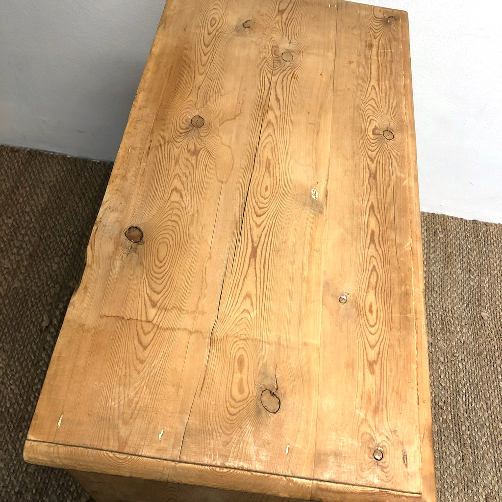 Antique European Baltic Pine Chest of Drawers W/Carved Detail