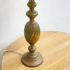 Boho Syle Tall Brass Table lamp w/Cream Light Shade