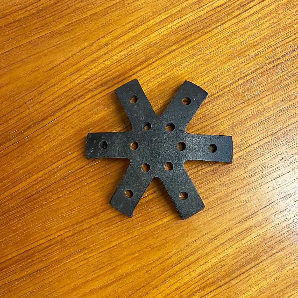 Mid Century Brutalist Cast Iron Candle/Taper holder