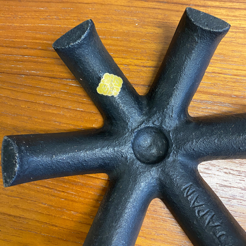 Mid Century Brutalist Cast Iron Candle/Taper holder