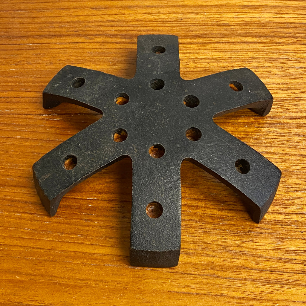 Mid Century Brutalist Cast Iron Candle/Taper holder