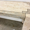 1980's Tessalated Fossilized Coral Stone Console Hall Table