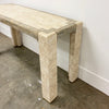 1980's Tessalated Fossilized Coral Stone Console Hall Table