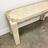 1980's Tessalated Fossilized Coral Stone Console Hall Table
