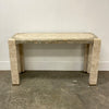 1980's Tessalated Fossilized Coral Stone Console Hall Table