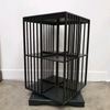 Ebonised Black Oak Revolving Bookcase Shelves