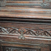 Gothic Brittany French Carved Oak 2 Height Sideboard Cabinet