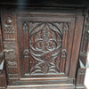 Gothic Brittany French Carved Oak 2 Height Sideboard Cabinet