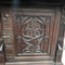 Gothic Brittany French Carved Oak 2 Height Sideboard Cabinet