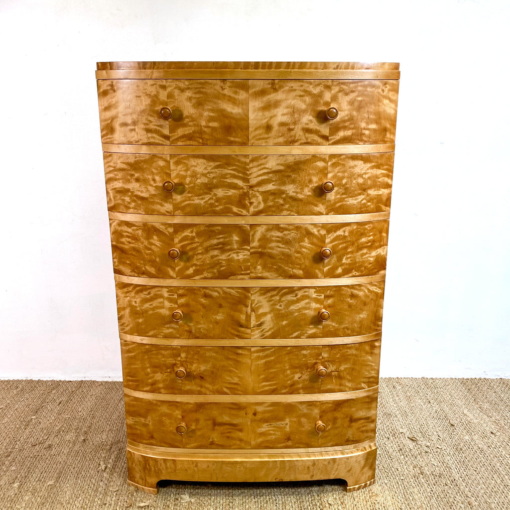 Early to Mid 20th Century Swedish Tall Boy Chest Of Drawers