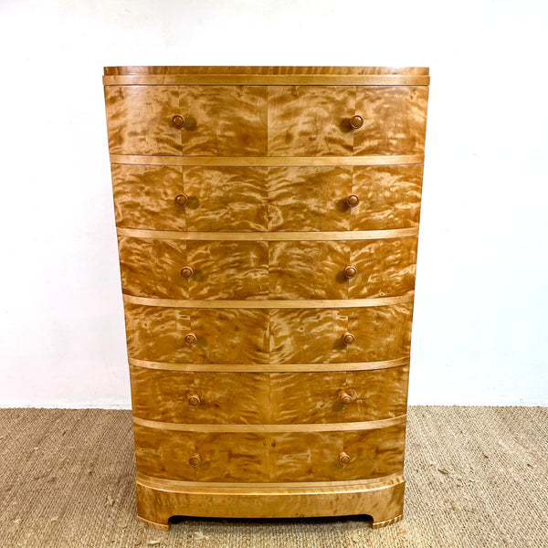 Early to Mid 20th Century Swedish Tall Boy Chest Of Drawers