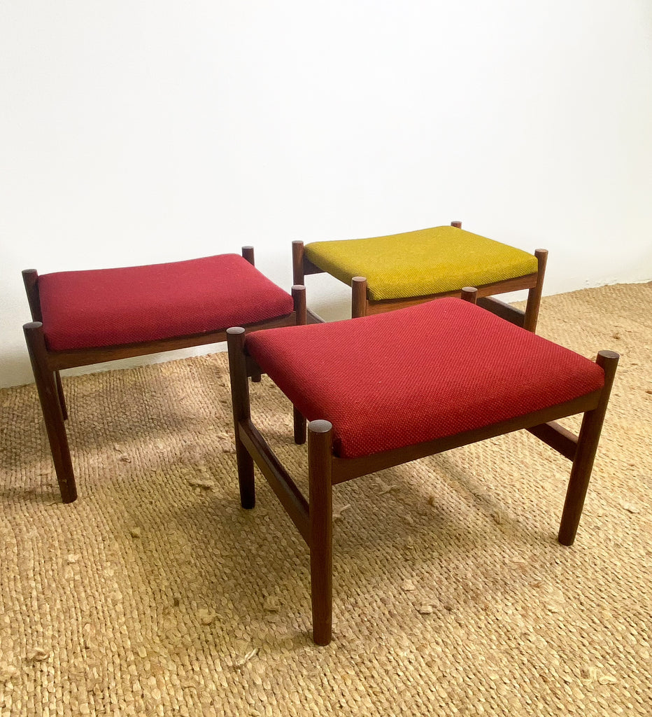 Mid Century Danish Rosewood Footstool - Priced Individually