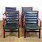 Black Leather Bentwood Armchairs