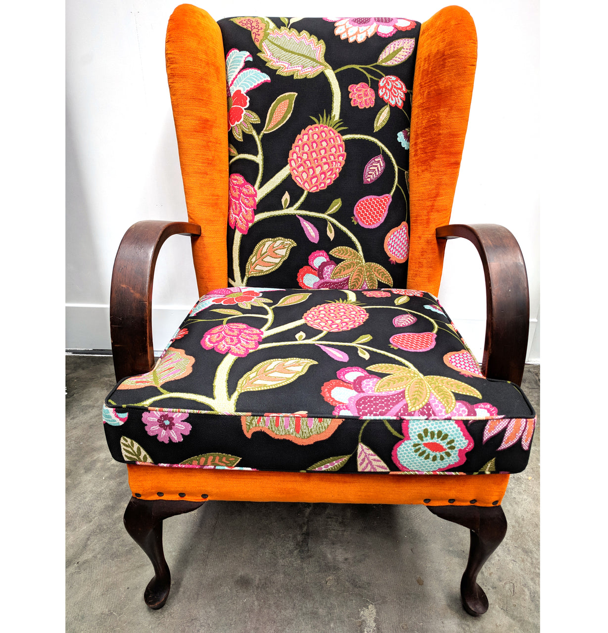Parker knoll reupholstered armchair