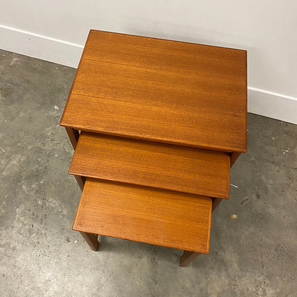 Set of Three Parker Nesting Tables Mid Century Coffee Table