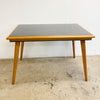 Black Vitrolite Glass Top Dining Table 