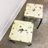 Pair 1950s Painted Metal Industrial Side Tables
