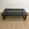 Tessa Smokey Glass Top Mid Century Coffee Table