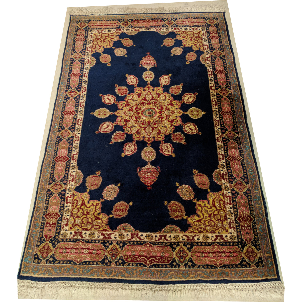 Stunning Blue Persian Hand Knotted Woollen Rug The Design Ark Antiques Kingsford Sydney