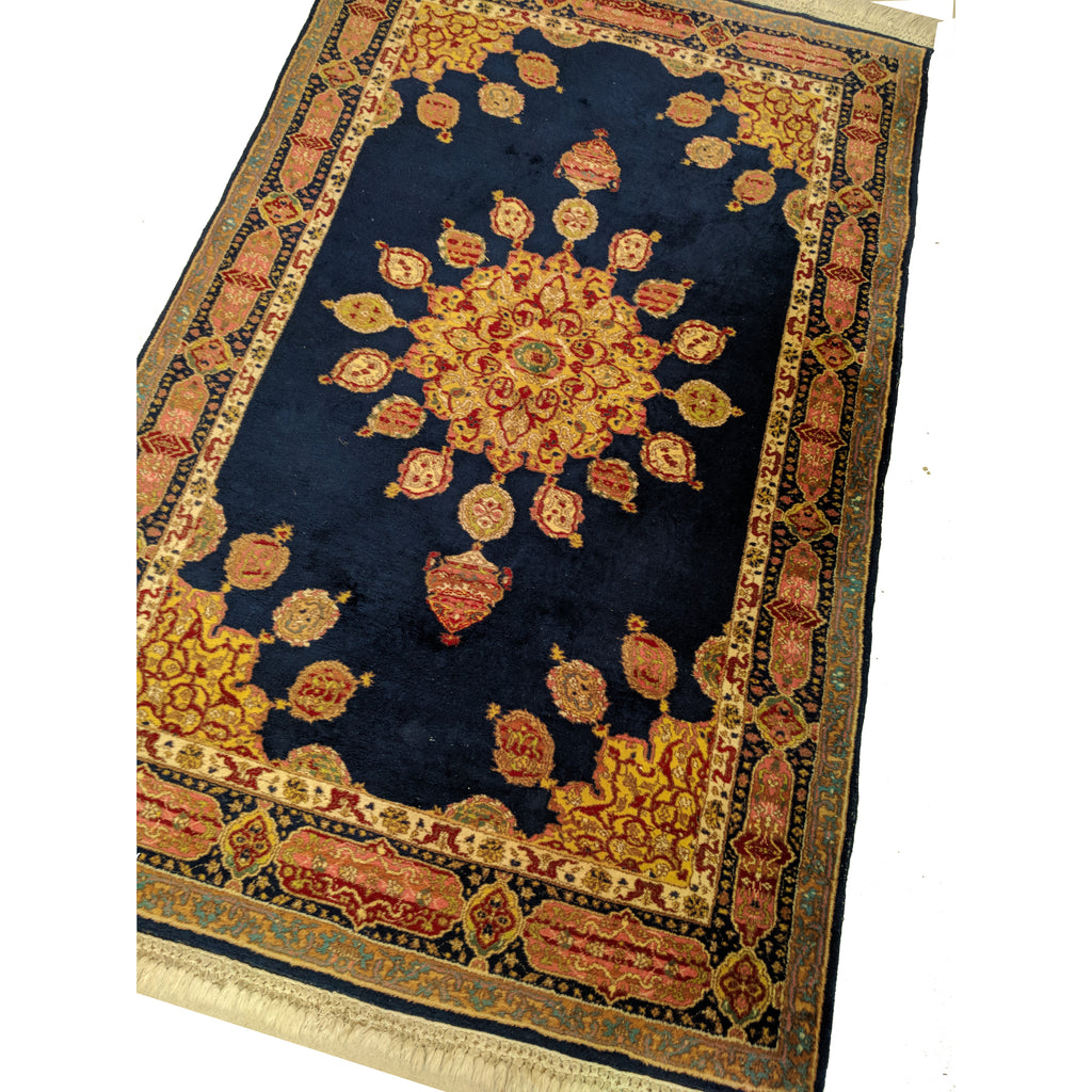 Stunning Blue Persian Hand Knotted Woollen Rug The Design Ark Antiques Kingsford Sydney