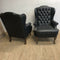 Vintage Chesterfield Wingback Leather Armchairs